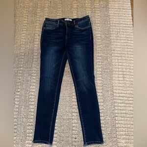 Women's Dark Indigo Skinny Jeans - Stretch Slim Fit
